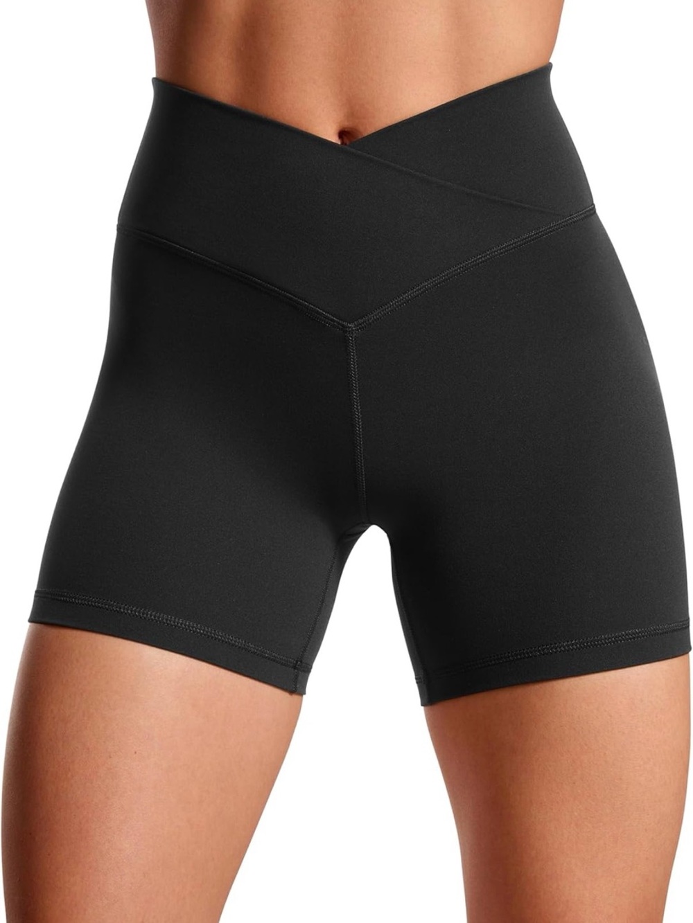 CRZ YOGA Butterluxe cross over biker shorts 5” inseam